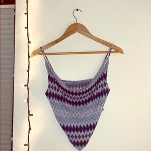 Triangle Blue Crop Top